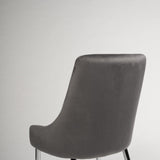 Maeve dining chairs - set of 2 - grey and chrome - Laura James