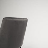 Maeve dining chairs - set of 2 - grey and chrome - Laura James