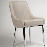 Maeve dining chairs - faux leather with chrome legs - Laura James