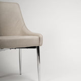 Maeve dining chairs - faux leather with chrome legs - Laura James