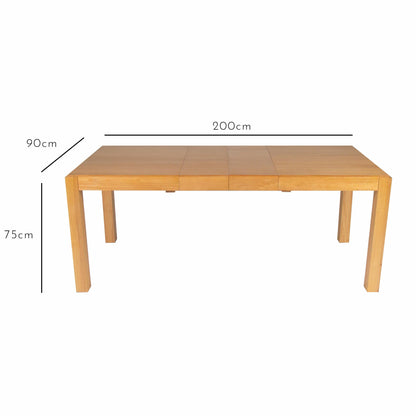 Magnus Oak extendable dining table 