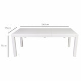 Magnus White Dining Table Large