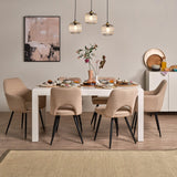 Magnus extendable dining table - white