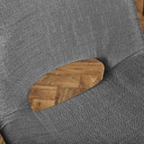 Margot dining chairs x2 - grey and brass- Laura James