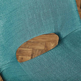 Margot dining chairs x2 - teal and brass- Laura James