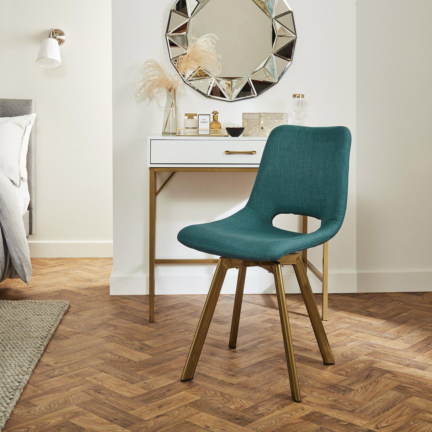 Margot Office Chair Brass Legs