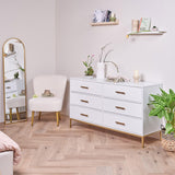 Marie White Chest of 6 Drawers - Laura James
