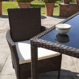 Marston Brown 8 Seater Garden Table and Chair Set - Laura James