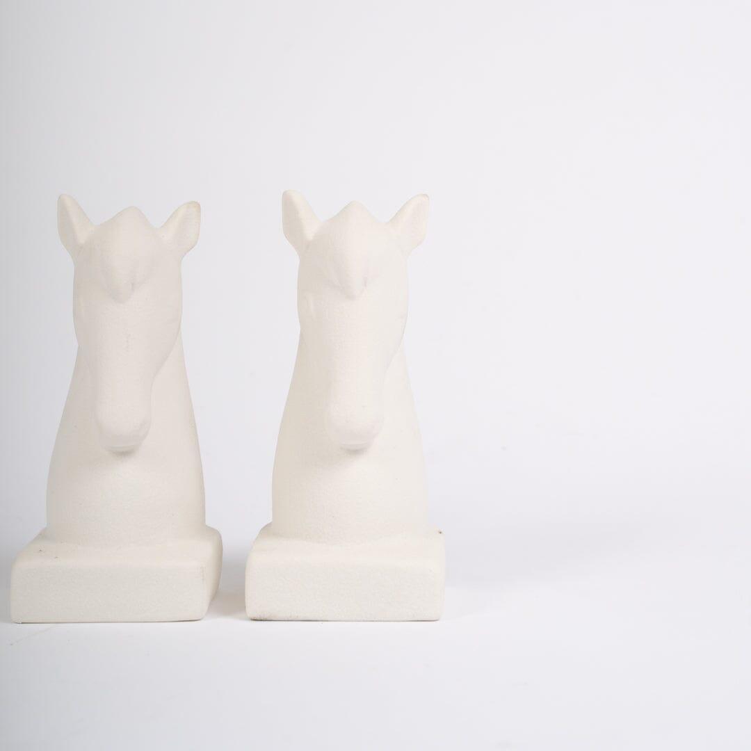 Medburn 17cm Ceramic Bookend - Set of 2 - White - Laura James