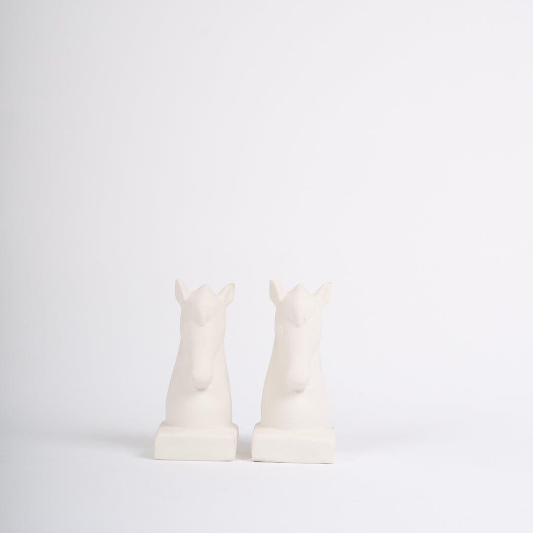 Medburn 17cm Ceramic Bookend - Set of 2 - White - Laura James