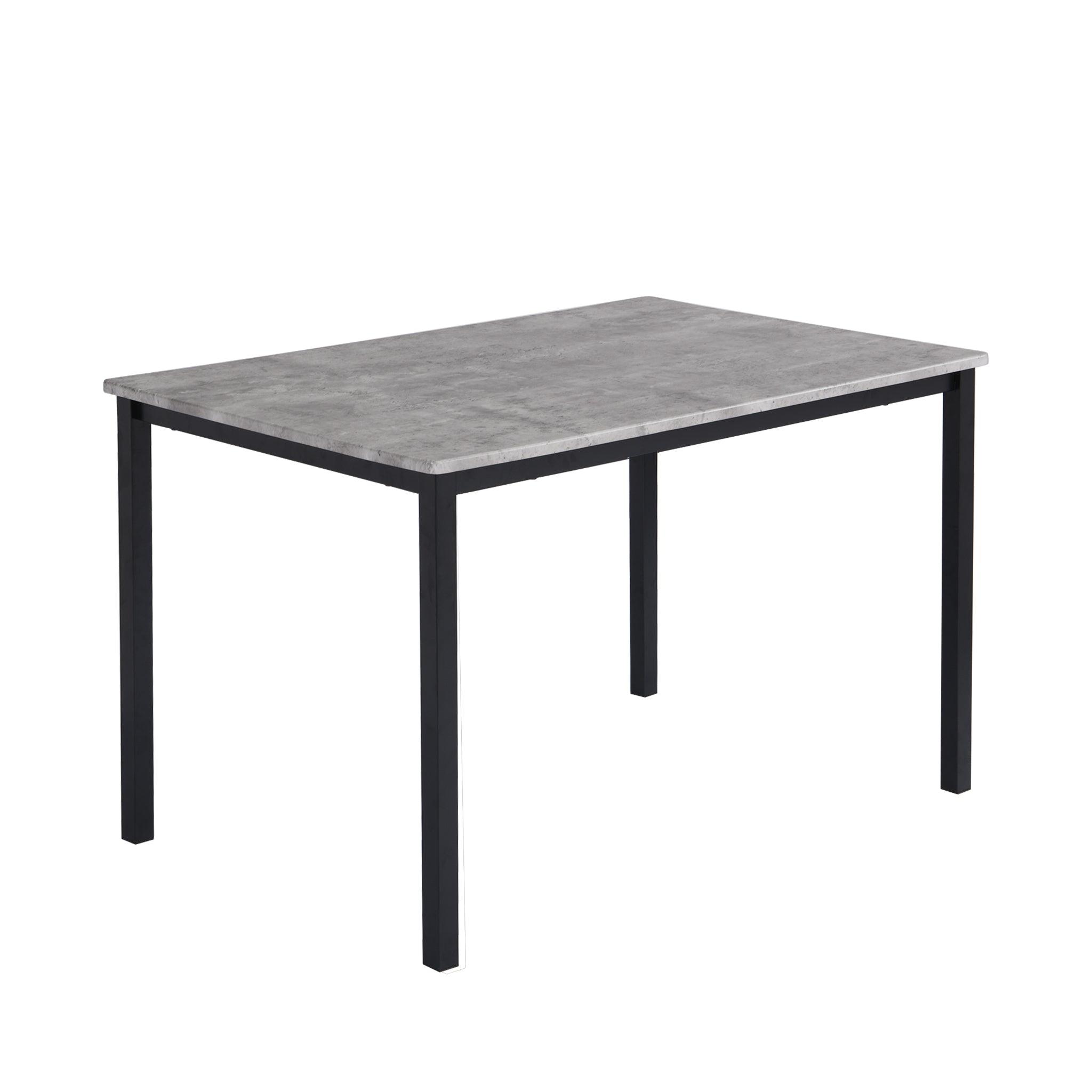 Milo 4 Seater Concrete Effect Dining Table with Black Legs Laura James