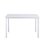 Milo dining table - 6 seater - marble effect and chrome - Laura James