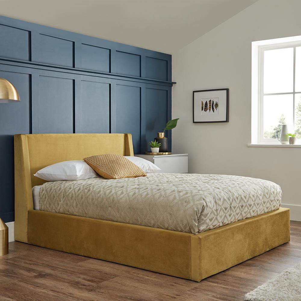 Yellow ottoman bed discount