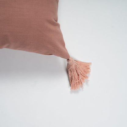 Pink tasseled cushion cover - Laura James