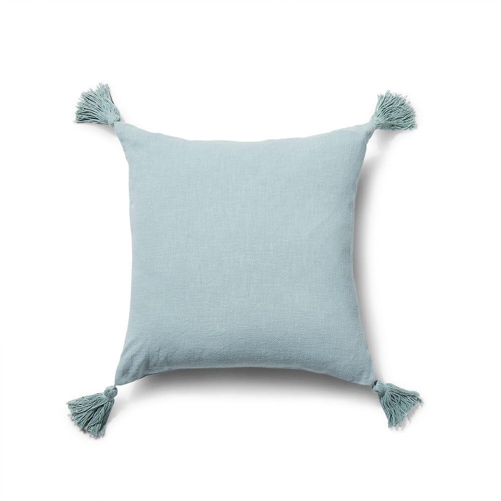 Otura 45x45cm Tasselled Cushion Cover - Duck Egg Blue - Laura James