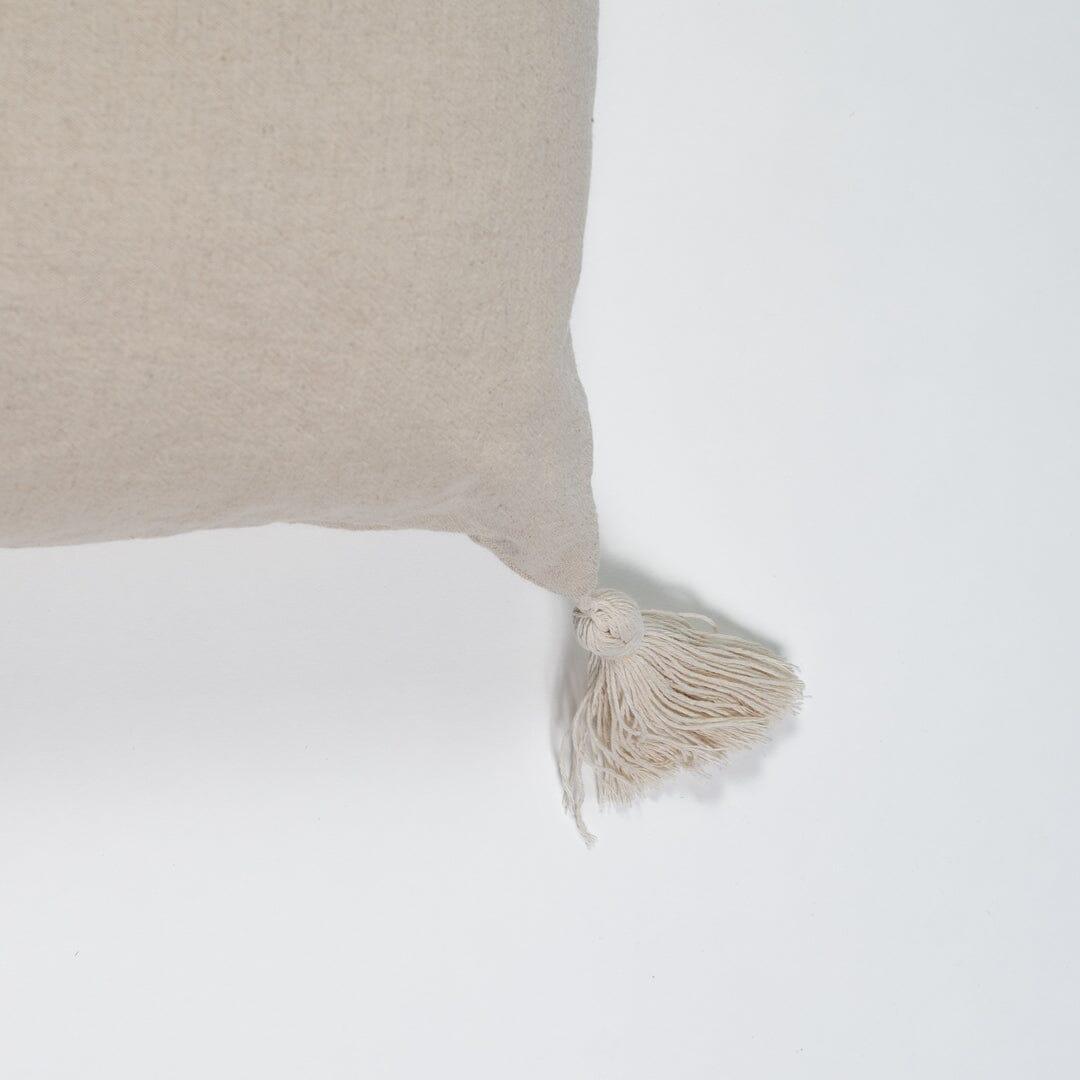 Natural tassel cushion cover - Laura James