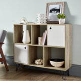 OUTLET-Anderson Bookcase Natural & White - Laura James