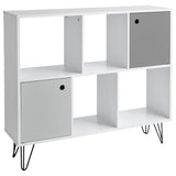 OUTLET-Anderson Bookcase - White & Grey - Laura James