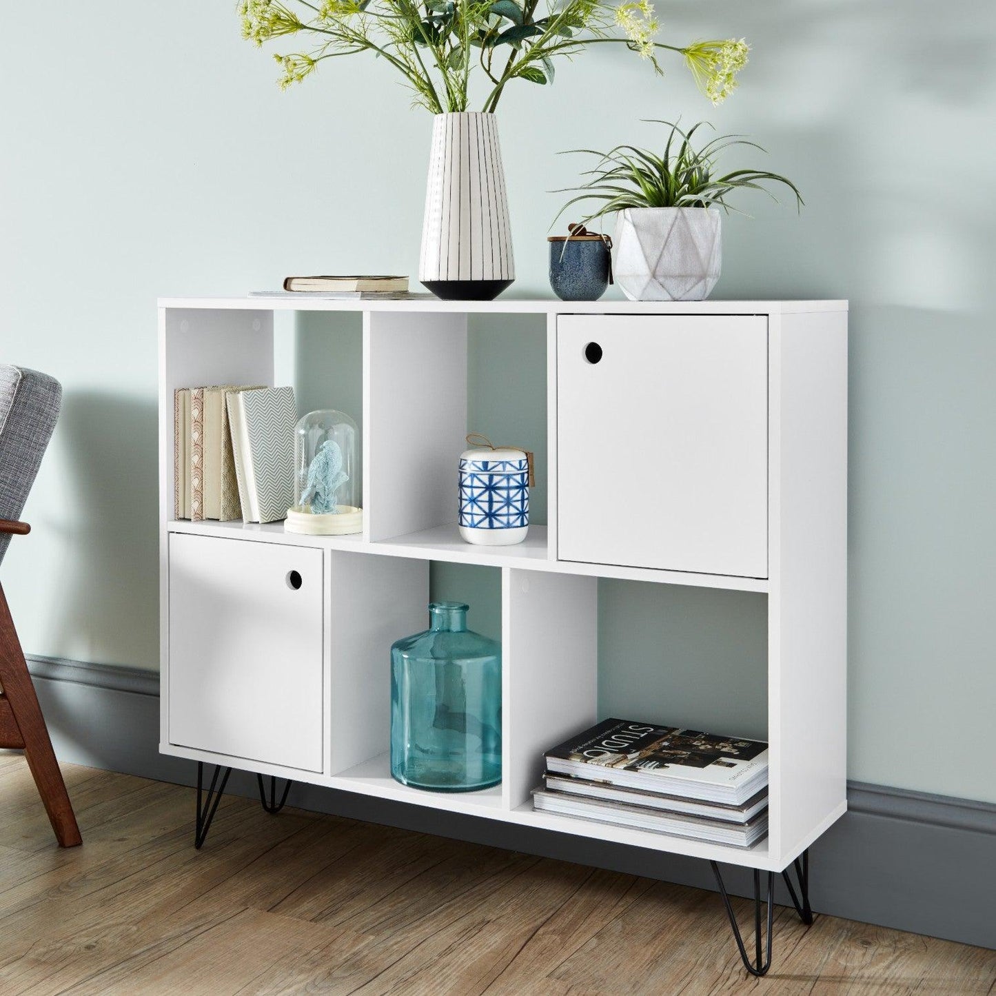 OUTLET-Anderson Bookcase - White - Laura James