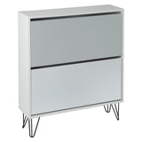 Outlet – Anderson shoe cabinet - 2 door - white and grey - Laura James