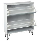 Outlet – Anderson shoe cabinet - 2 door - white and grey - Laura James
