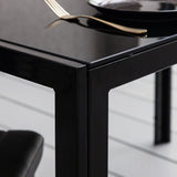 Outlet - Anya glass dining table set - 4 seater - black - Laura James
