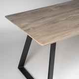 Outlet Atlas Wood Effect Dining Room Table with Black Legs