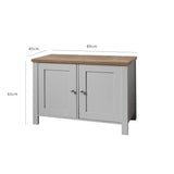 OUTLET-Bampton Hallway Cupboard - Grey - Laura James