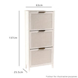 Outlet - Charlie shoe cabinet - 3 door - black - Laura James
