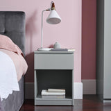 Outlet – Clemmie bedside table - high gloss - grey - Laura James