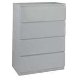 Outlet - Clemmie chest of drawers - 2 over 3 - high gloss - grey - Laura James