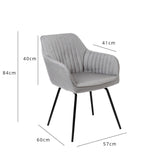 Darcy grey swivel chair - Laura James