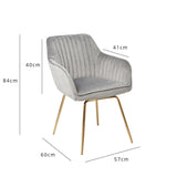 Darcy grey swivel chair - Laura James