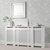 OUTLET-Edith radiator cover - white - adjustable - Laura James