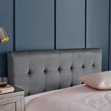 Outlet - Elle Double Ottoman Bed - Grey Velvet - Laura James