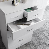 7 Drawer Tall Chest of Drawers in White - Laura James