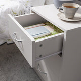 OUTLET-Essie 3 Drawer Bedside Table White - Laura James