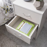 OUTLET-Essie 3 Drawer Bedside Table White - Laura James