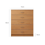 Outlet - Essie chest of drawers - beech - Laura James