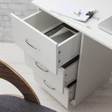 White Computer Desk with Drawers - Laura James