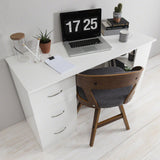 White Computer Desk with Drawers - Laura James