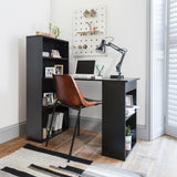 OUTLET-Essie Tall Shelves Desk Black - Laura James