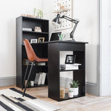 OUTLET-Essie Tall Shelves Desk Black - Laura James