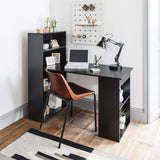 OUTLET-Essie Tall Shelves Desk Black - Laura James