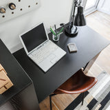 OUTLET-Essie Tall Shelves Desk Black - Laura James