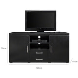 Outlet - Essie TV Cabinet - Large - Black - Laura James