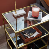 Evelyn side table - antique brass - Laura James