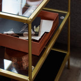Evelyn side table - antique brass - Laura James