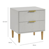 Gloria 2 Door Wardrobe - Grey - Laura James