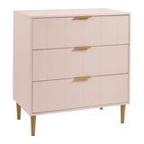 Gloria chest of drawers - pale pink & brass effect - Laura James